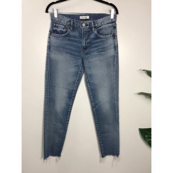 Moussy Vintage Tyrone Japan Saab Designer Jeans Women’s Raw Hem Capsule Everyday - Picture 1 of 10